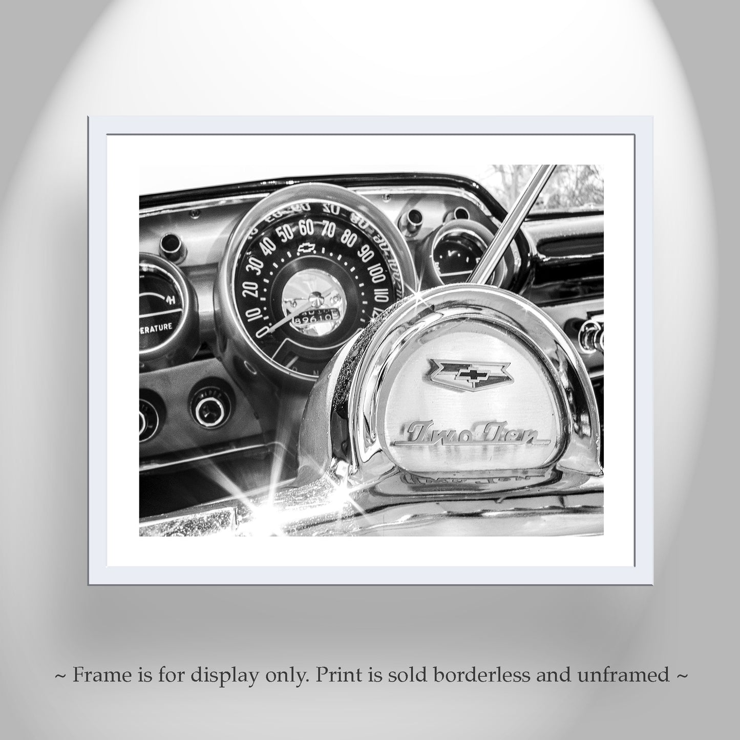 Classic Car Art with Chevrolet 210 in Black and White
