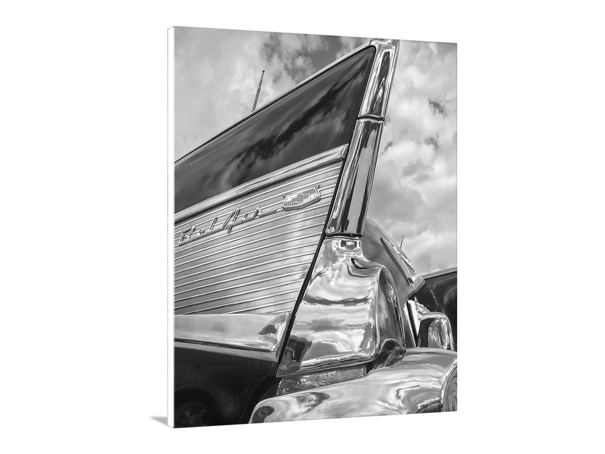 Bel Air Car Photo in Black and White as Classic Chevrolet Fine Art