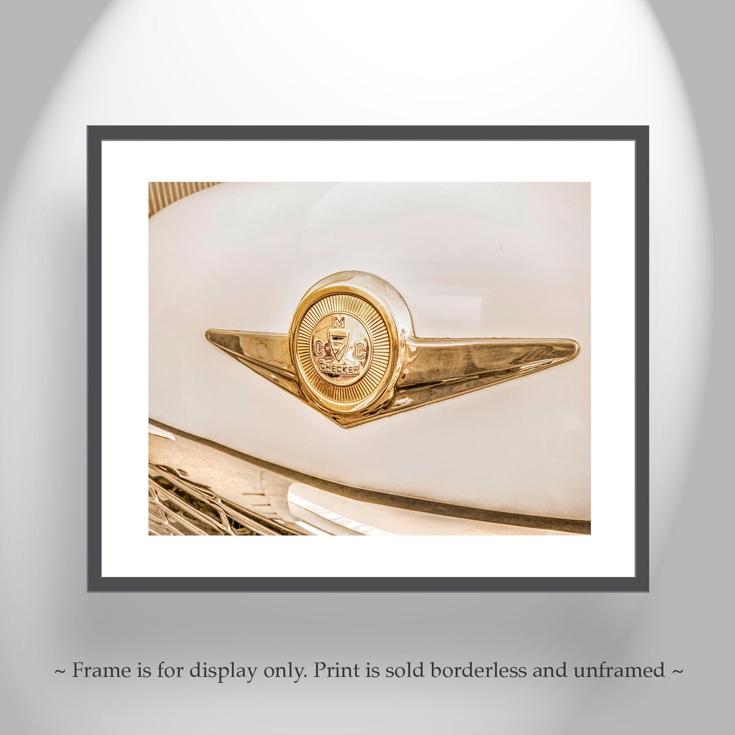 Checker Car Art Print as Automotive Wall Decor