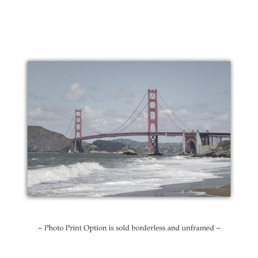 Baker Beach San Francisco Golden Gate Bridge Sailing Art Print
