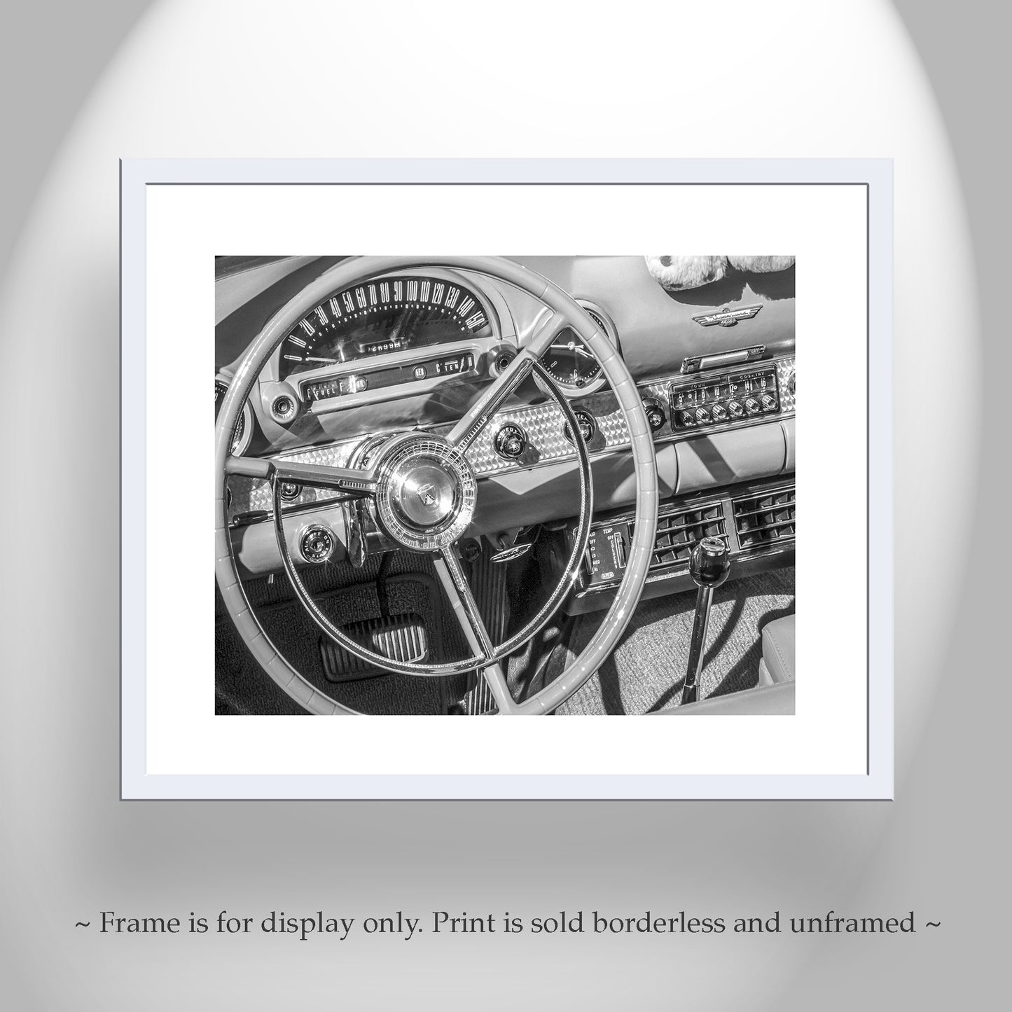 Ford Thunderbird Car Wall Art in Black and White as Wall Decor
