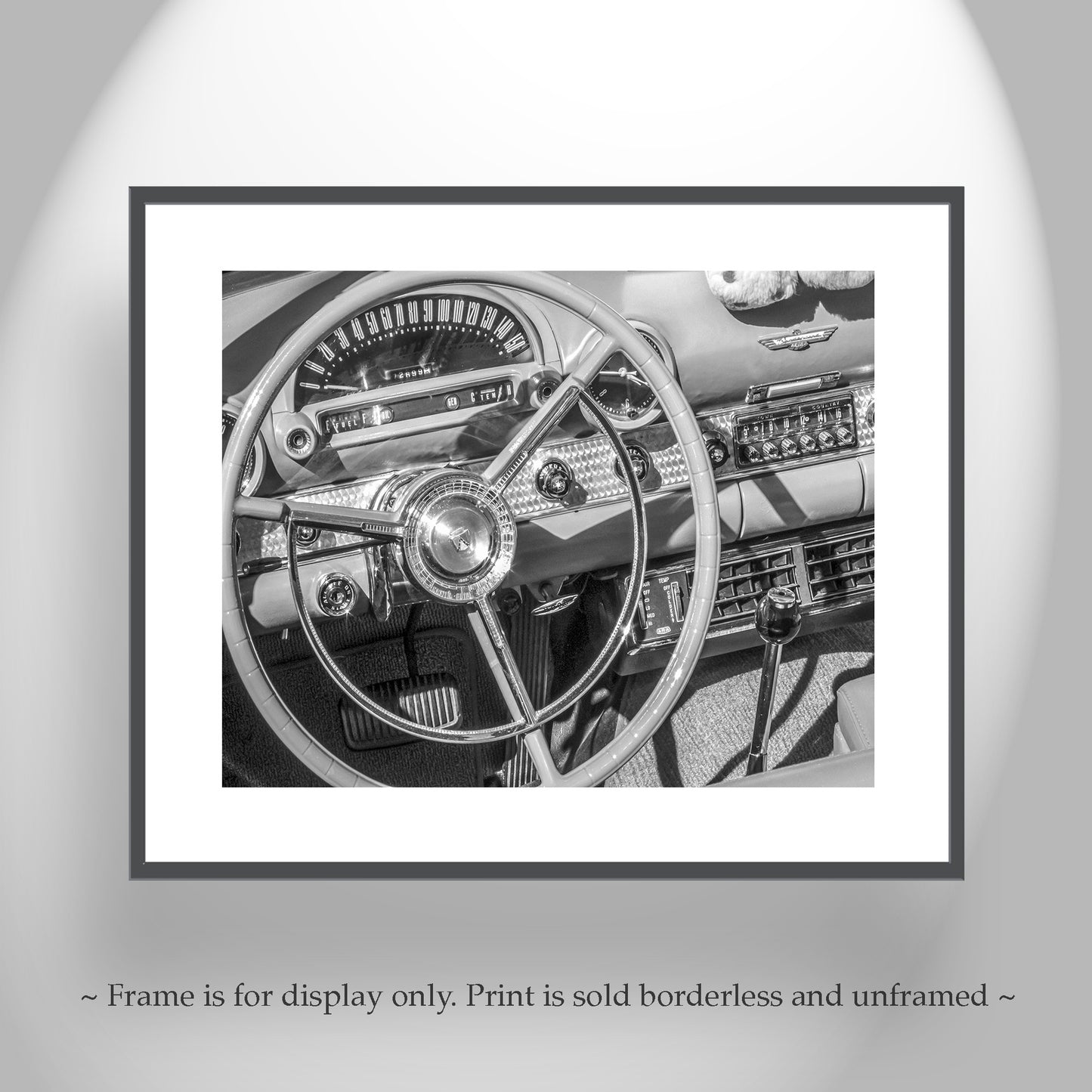 Ford Thunderbird Car Wall Art in Black and White as Wall Decor