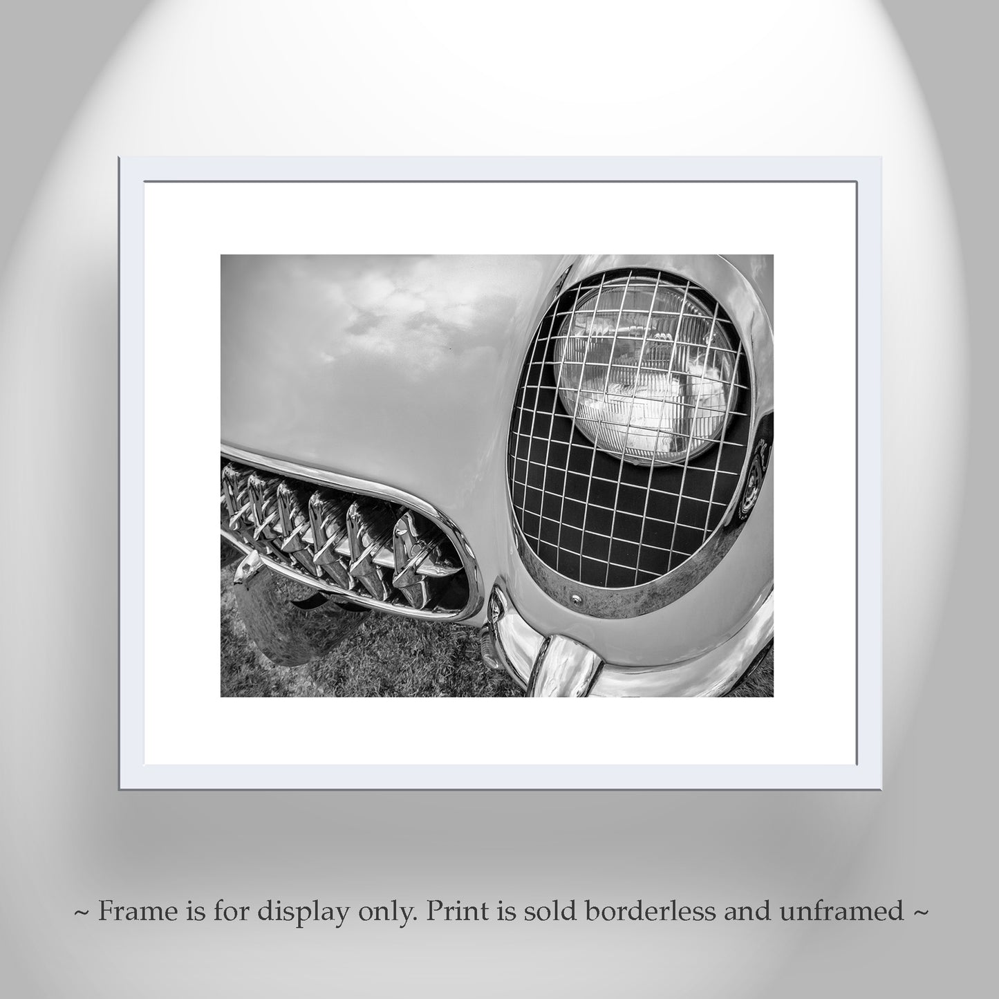 Corvette Picture in Black and White as Automobile Art