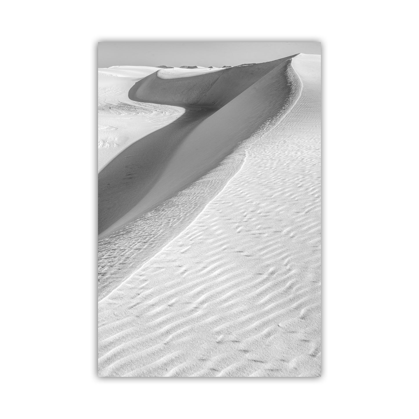 White Sands New Mexico Desert Landscape in Black and White | Minimalist Elegant Nature Wall Decor Gift