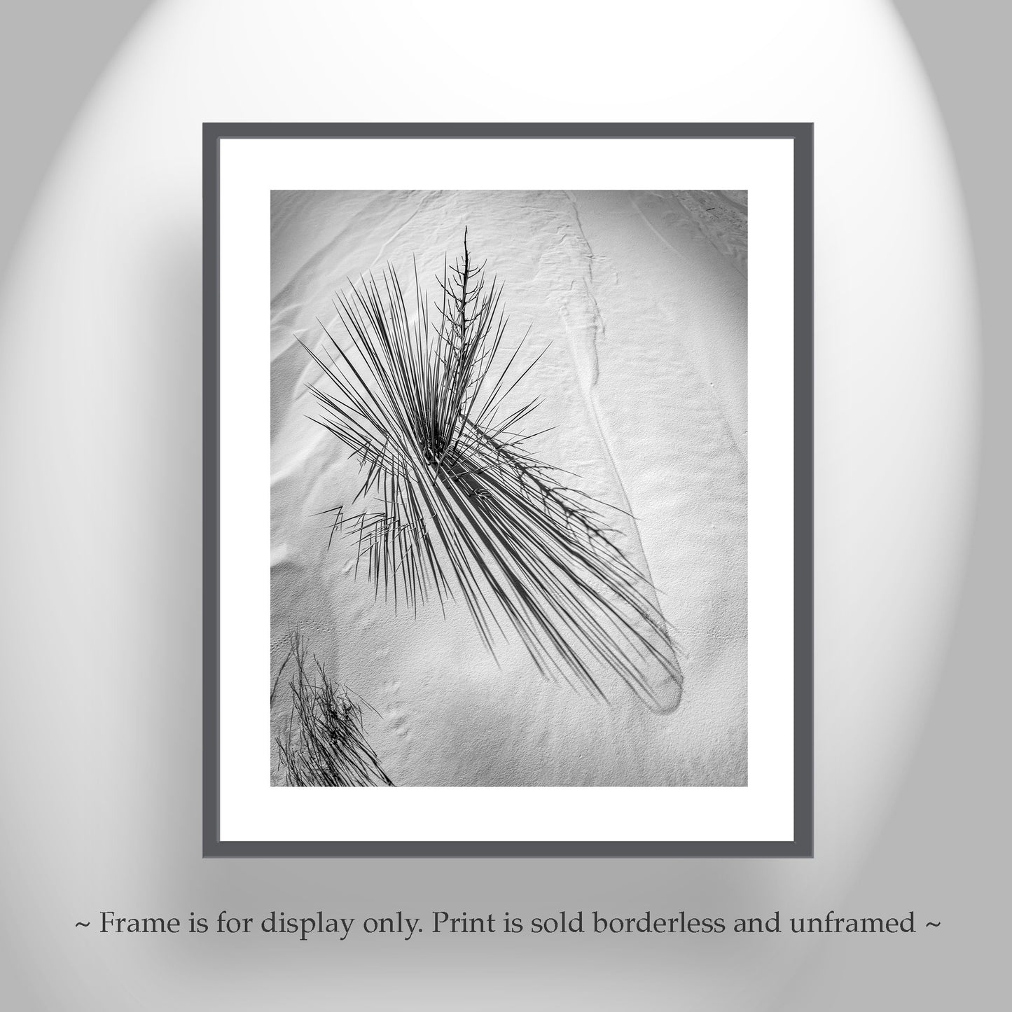Desert Landscape Art with White Sand Dunes in Minimalist Black and White | Southwestern Style Home Decor Gift