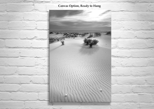 Desert Sand Dune Minimalist Landscape - White Sands New Mexico Art