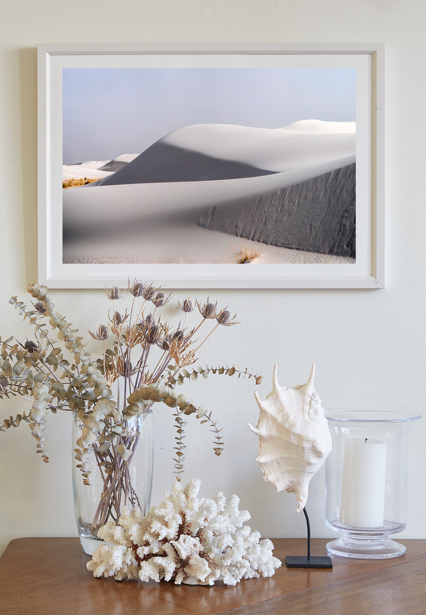 White Sand Dunes National Park Landscape Art in New Mexico USA