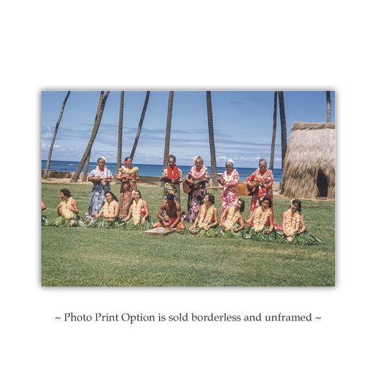 Vintage Hawaii Hula Dancers Photo Print | 1950s Kodak Show