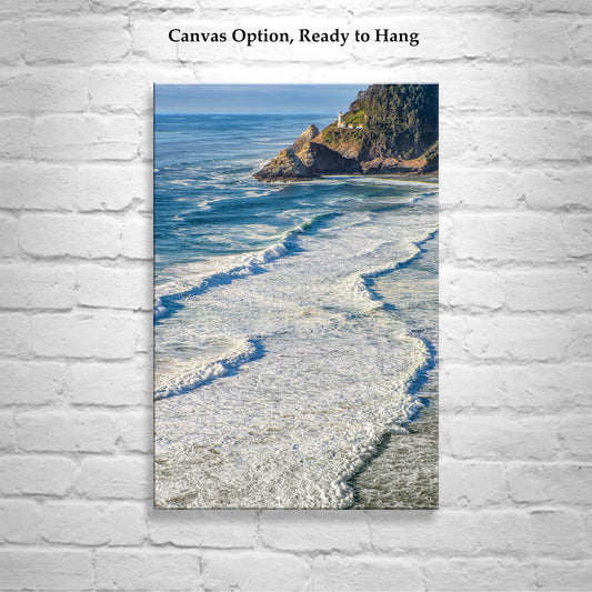 Oregon Lighthouse Art Photo at Heceta Head on Pacific Ocean