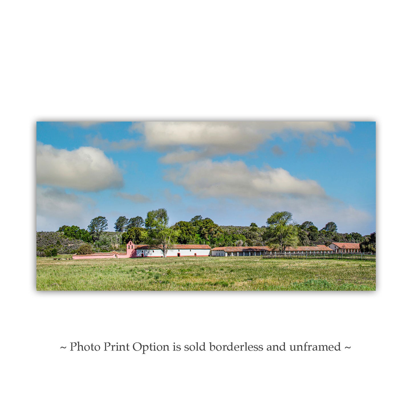 La Purisima Mission Panoramic Wall Art from Lompoc California