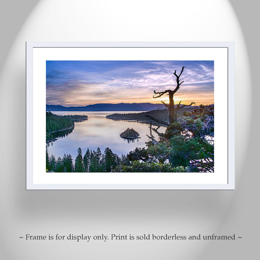 Lake Tahoe Sunrise Landscape Art Print | Emerald Bay Wall Decor