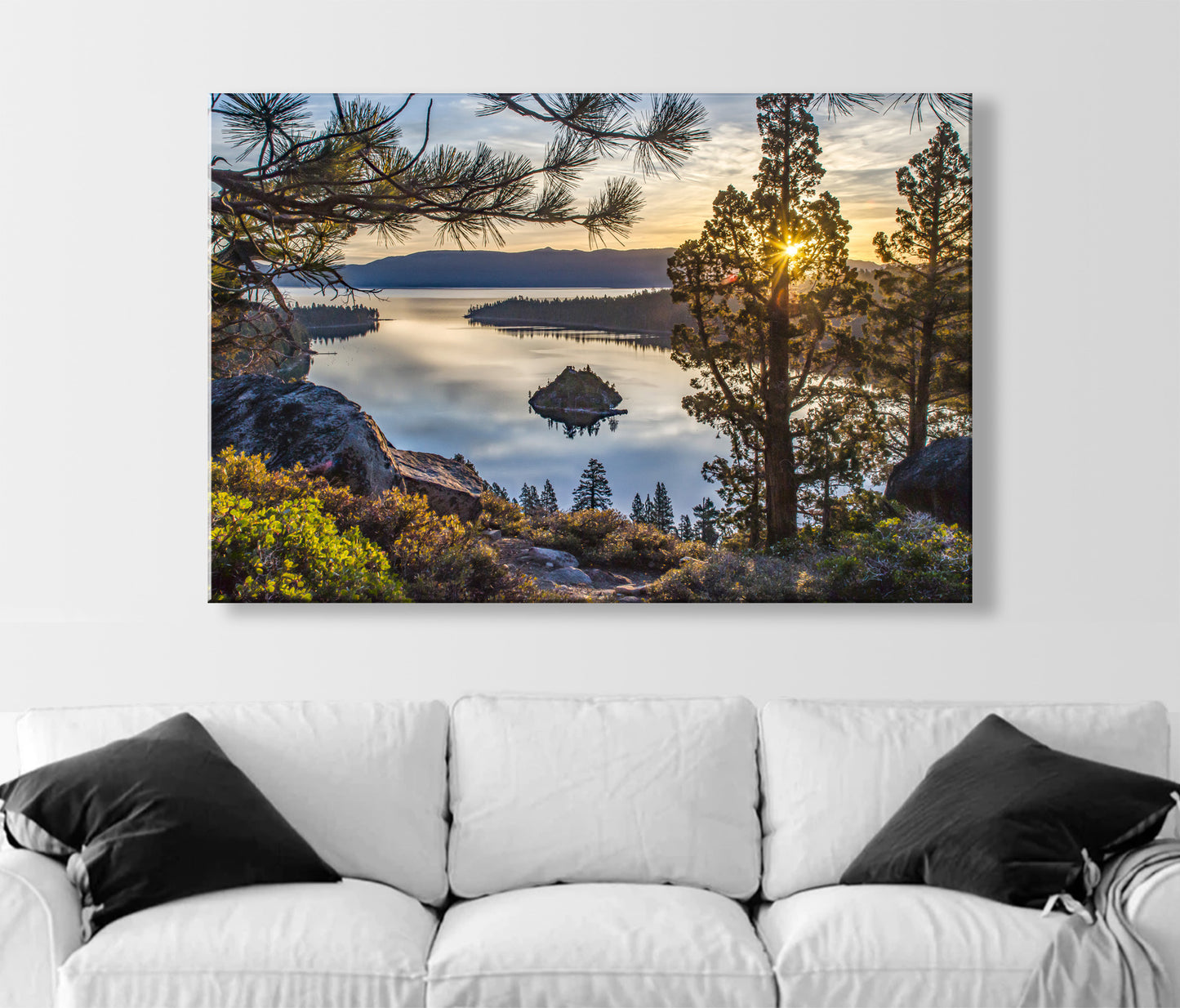 Lake Tahoe Art Photography Print with Emerald Bay | Sierra Nevada Sunrise Wall Decor Gift for Home or Office