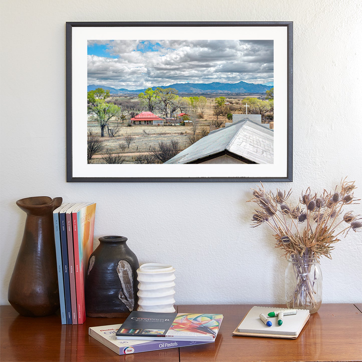 Lochiel Arizona Small Town Church Art Print at Mexico Border