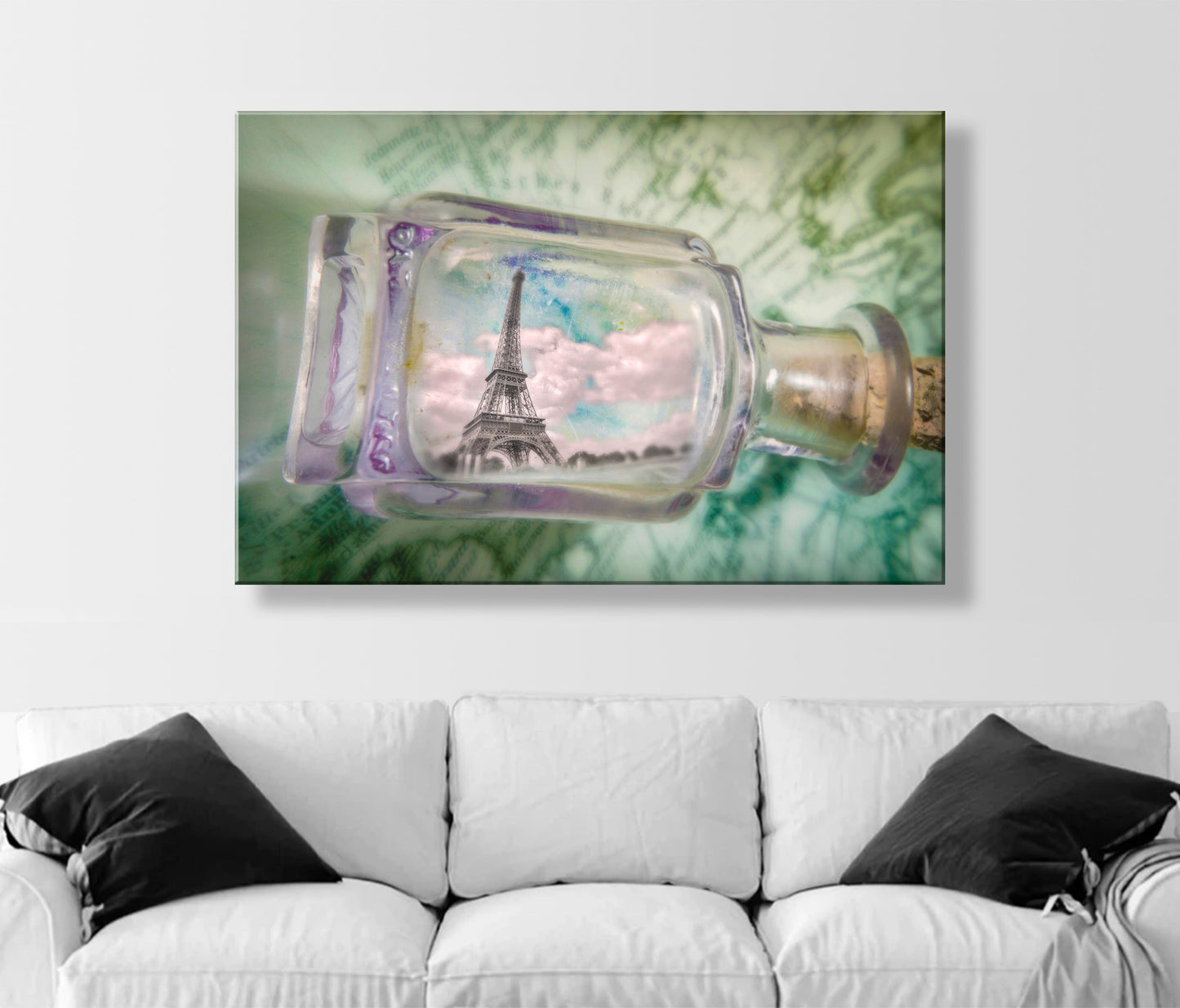 Paris France Eiffel Tower Wall Art Print | Europe Travel Photography | Whimsical Fantasy Art | Gift for Francophile