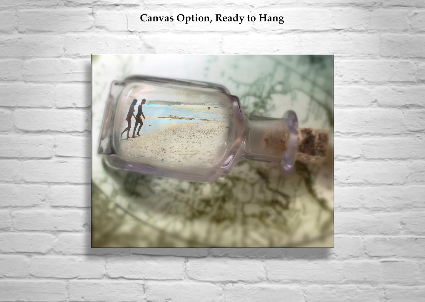Nude Beach Wall Art Print as French Beach Creation Dreamy Artwork