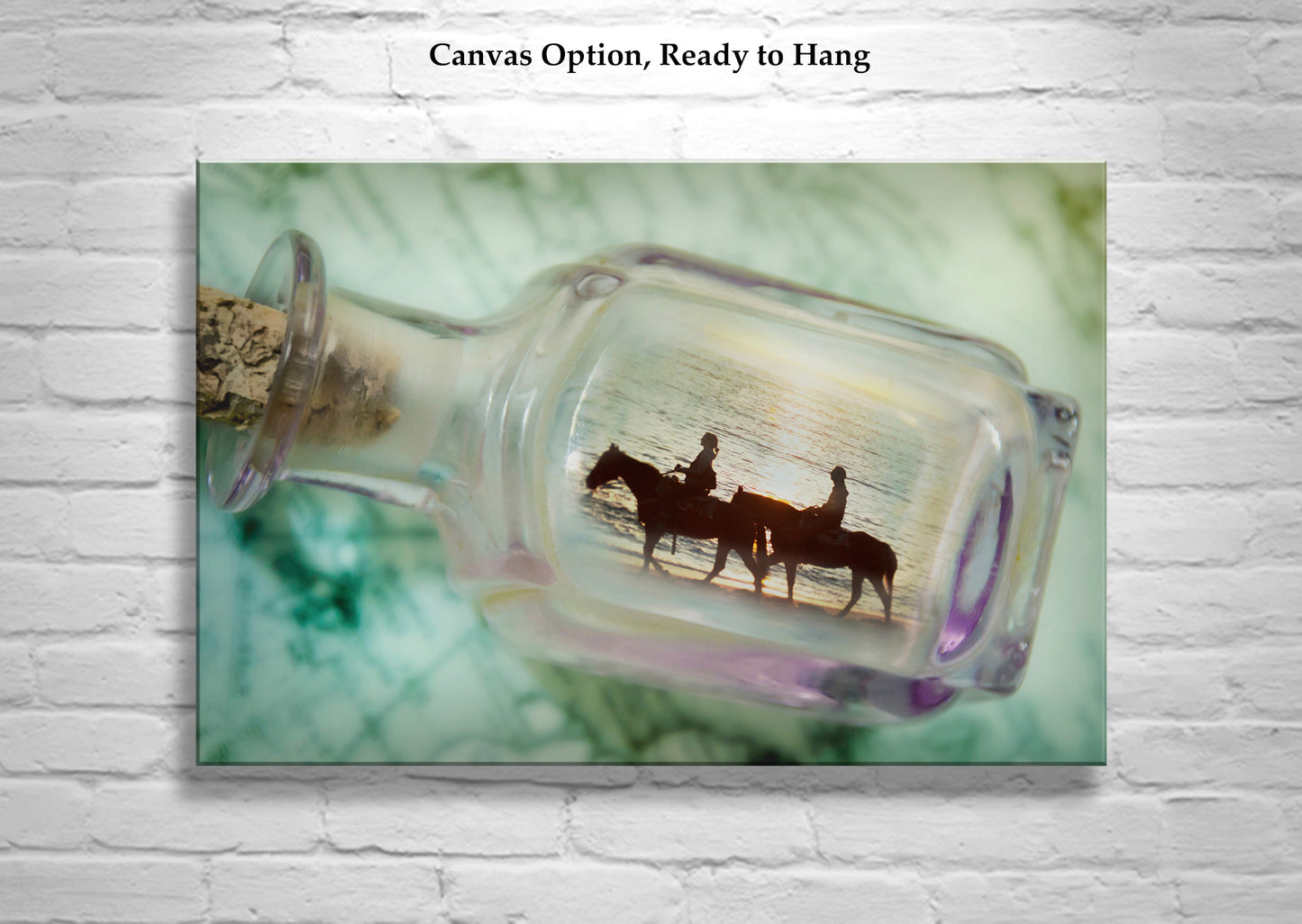 Horseback Riding on Block Island Beach Fantasy Art Print