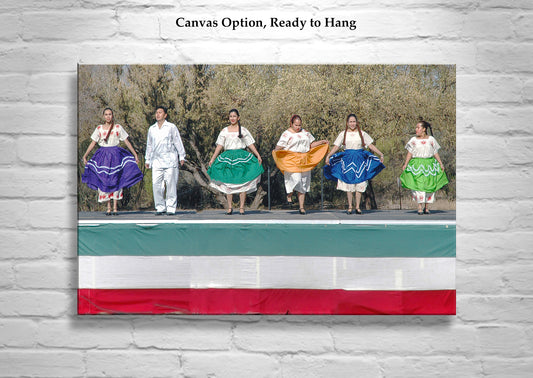 Mexican Fiesta Folklorico Dancing Art Print at Mexico Arizona Border