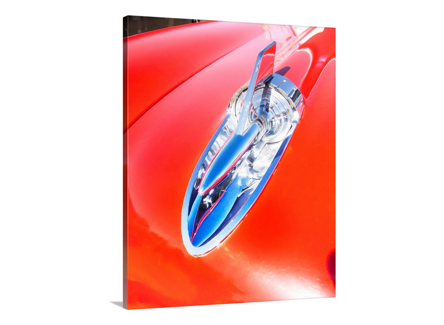 Vintage Red Chevrolet 210 Car Art Print
