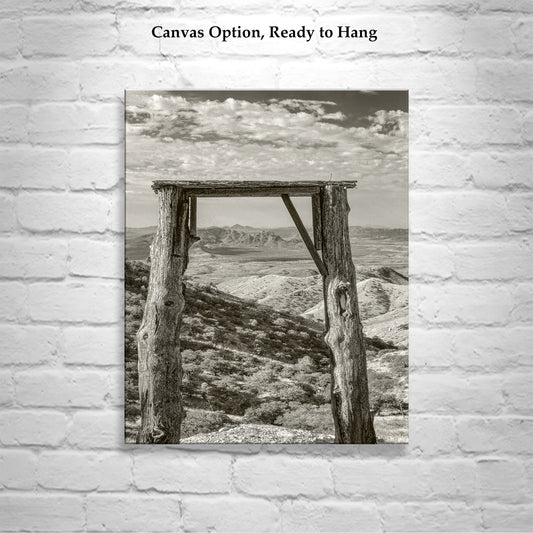 Gold Mine Ruins Print | Rustic Arizona Desert Landscape Art