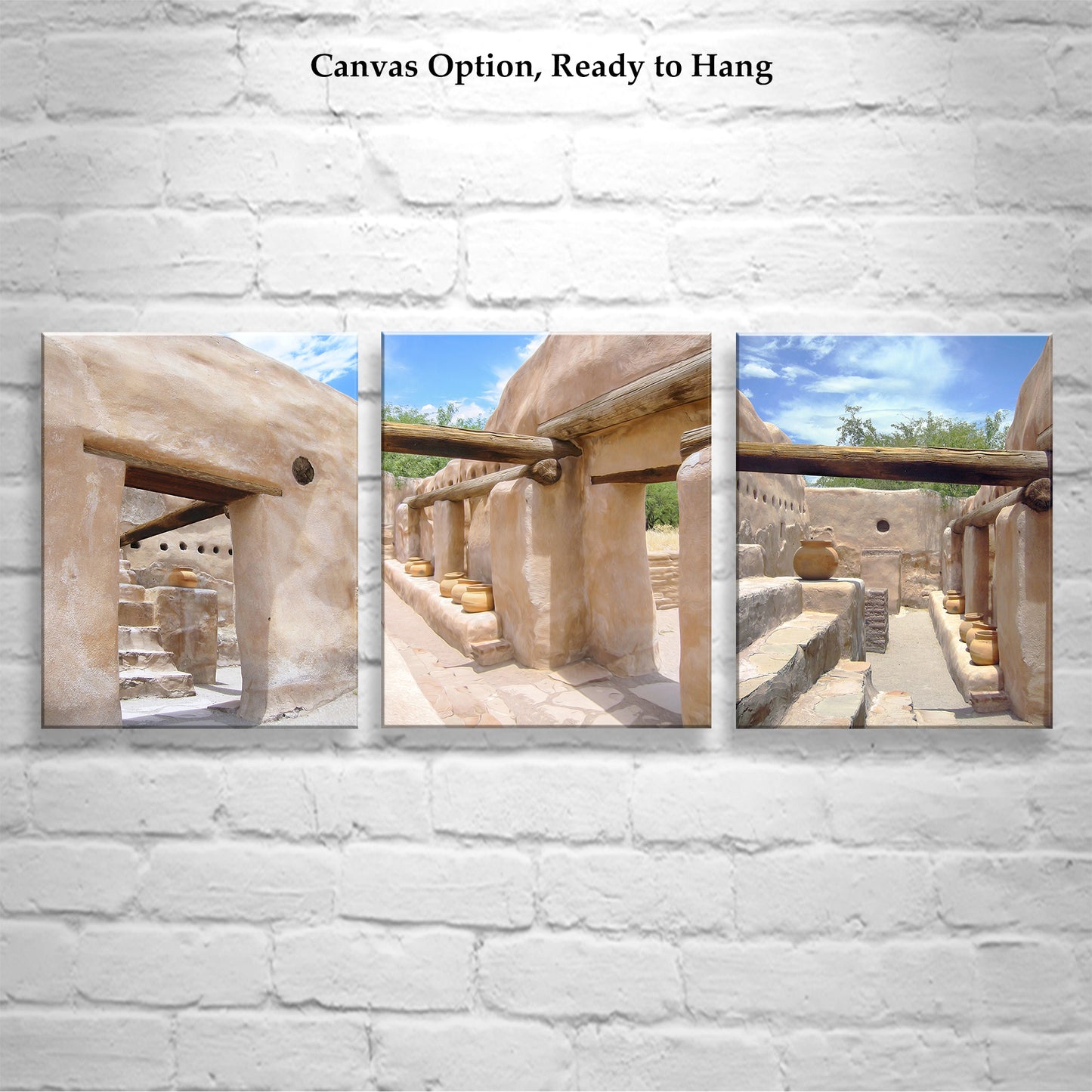 Arizona Mission Art | Southwest Style Wall Decor | Set of 3 Prints