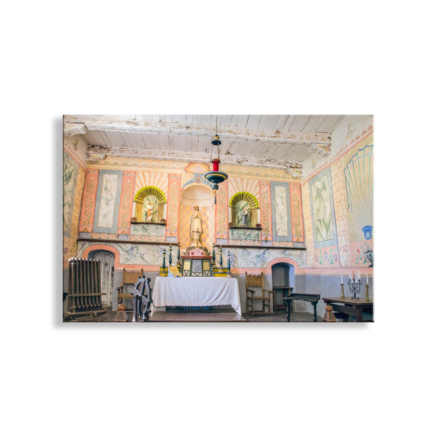 La Purisima Spanish Mission Chapel Interior | Lompoc California Art Gift