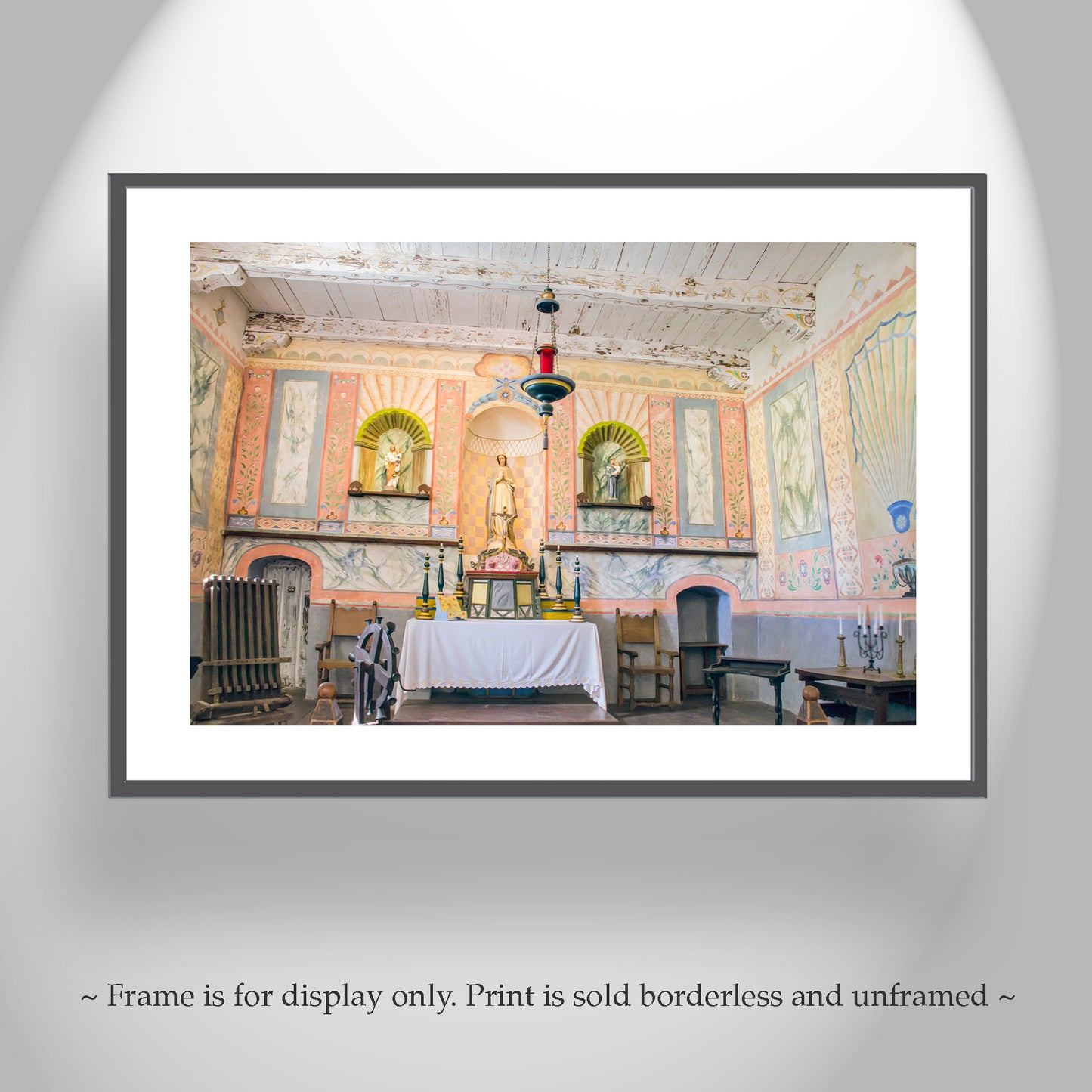 La Purisima Spanish Mission Chapel Interior | Lompoc California Art Gift
