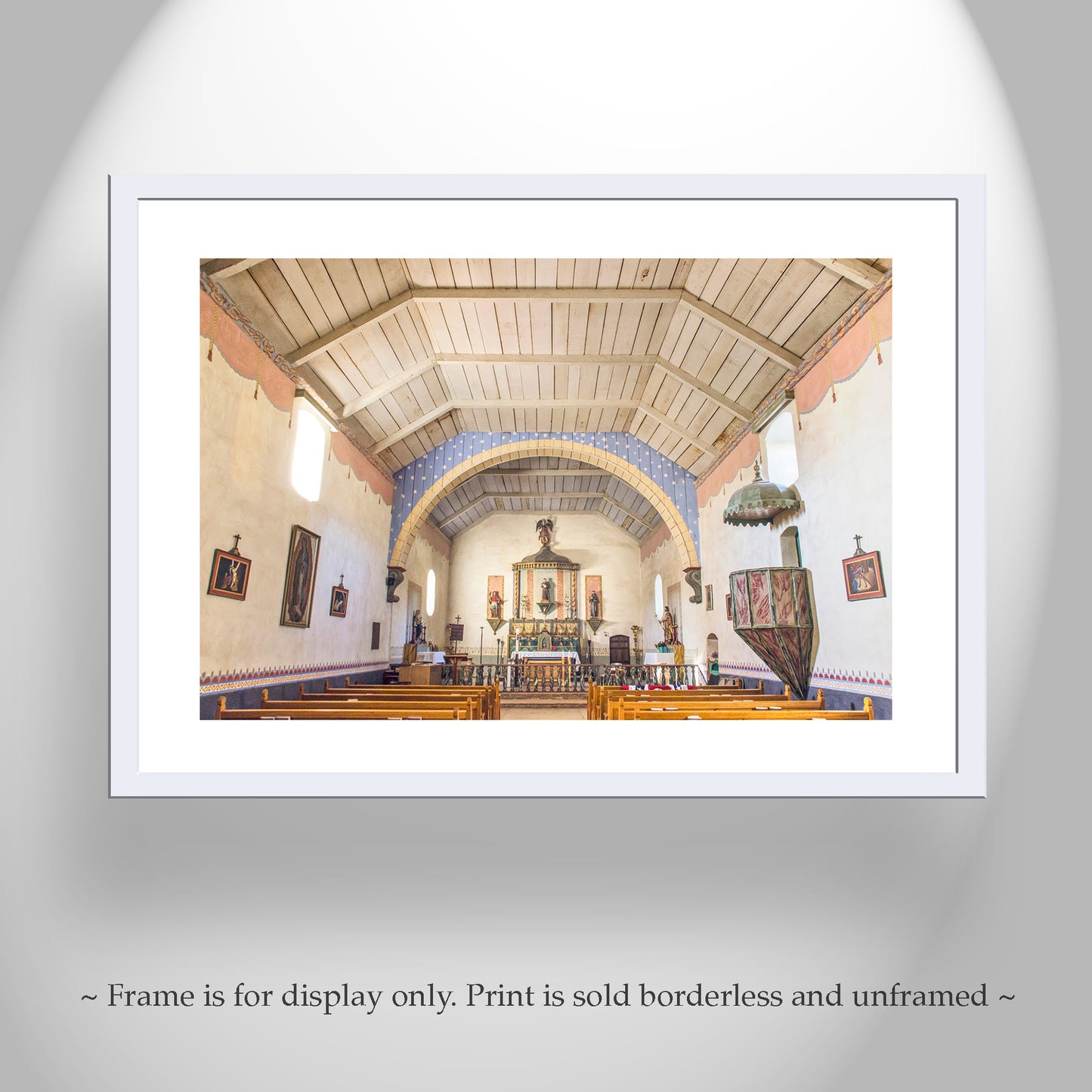Lompoc Mission Interior Picture as Wall Decor Architecture Art