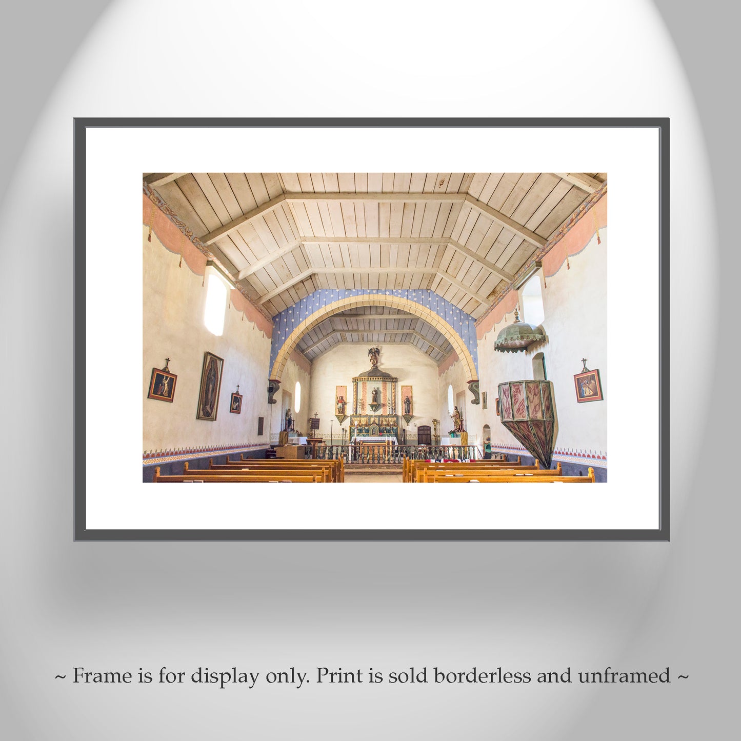 Lompoc Mission Interior Picture as Wall Decor Architecture Art