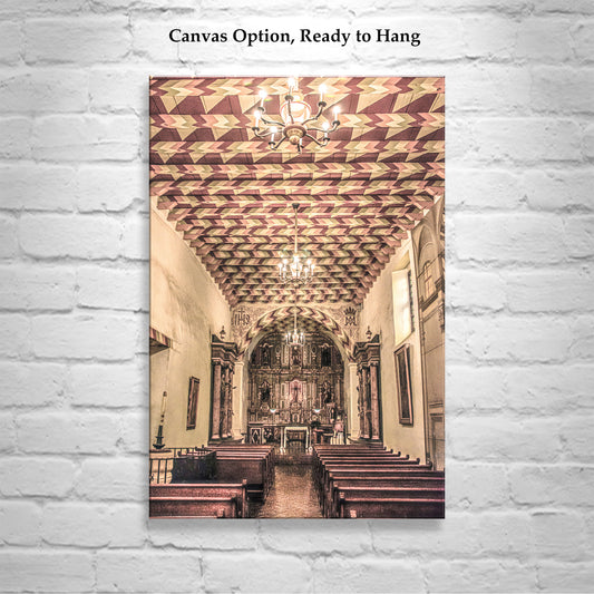 Mission Dolores Interior Art - San Francisco Historic Church Print