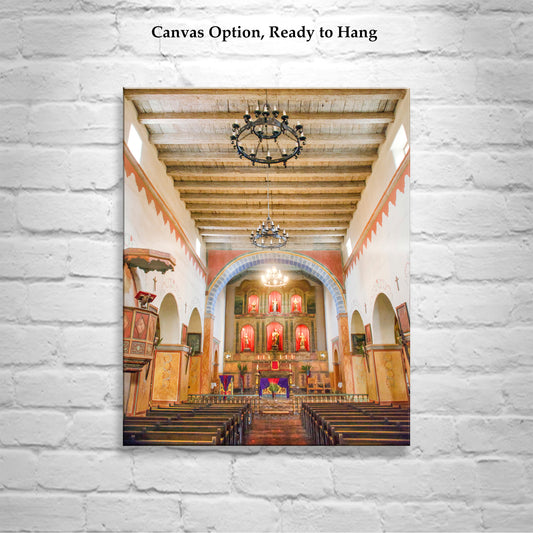 Mission San Juan Bautista Interior Art - California Church Print