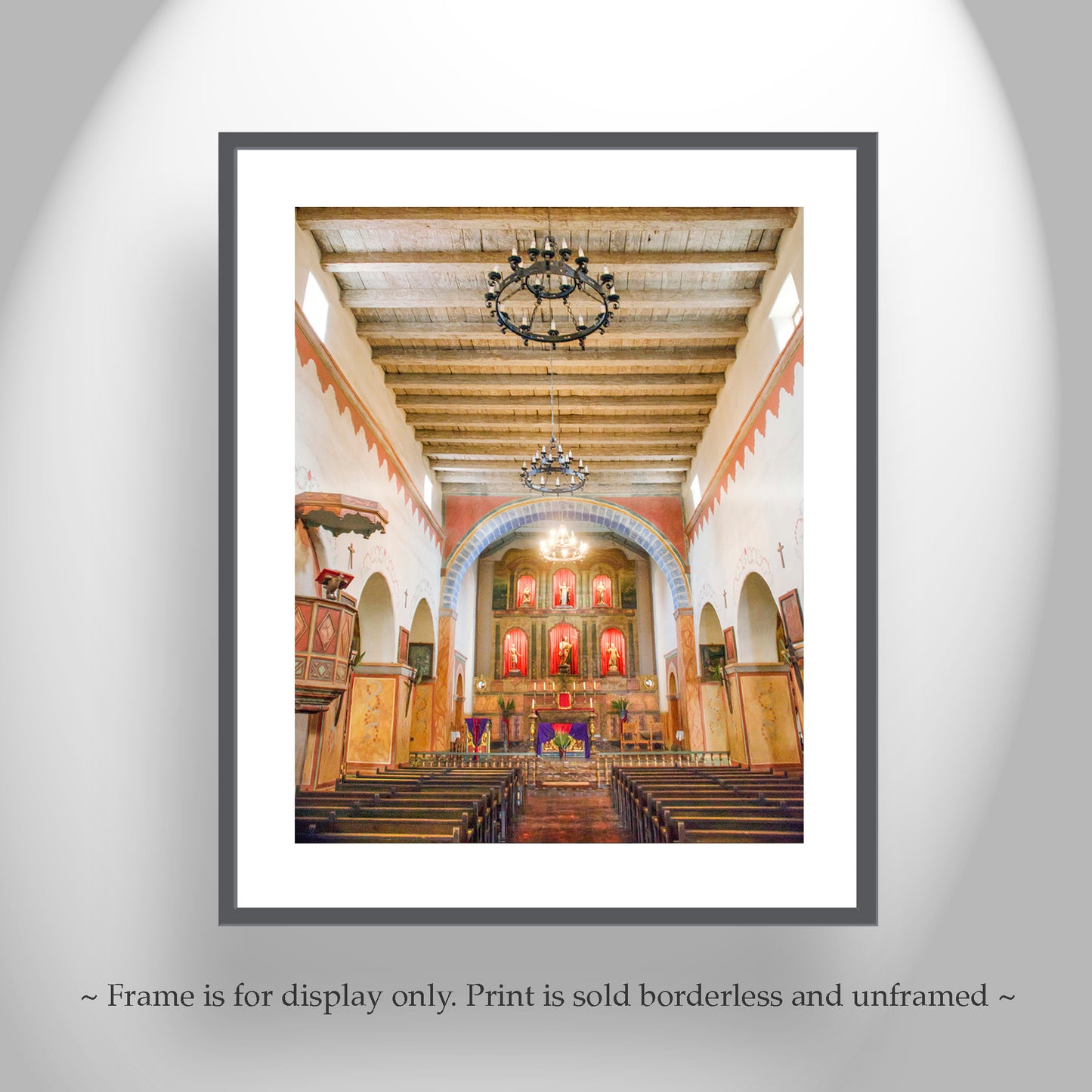 California Mission San Juan Bautista with Church Interior