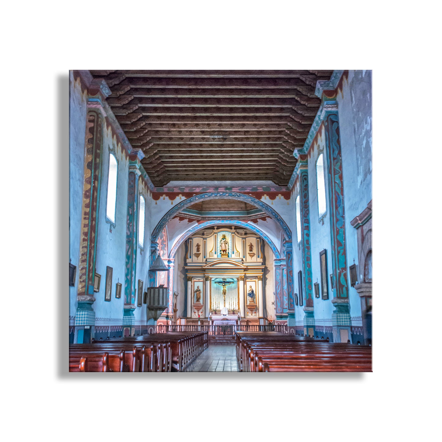 California Spanish Colonial Mission Church Art Print in Oceanside