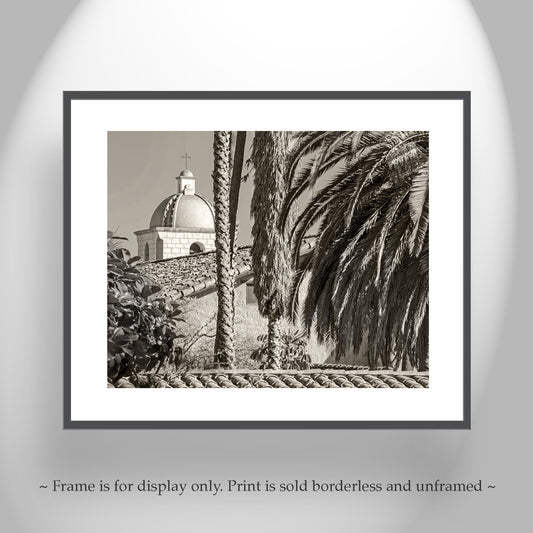 Santa Barbara Mission Art - Vintage California Church Print