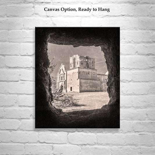 Tumacacori Vintage Rustic Southwest Art - Arizona Mission Print