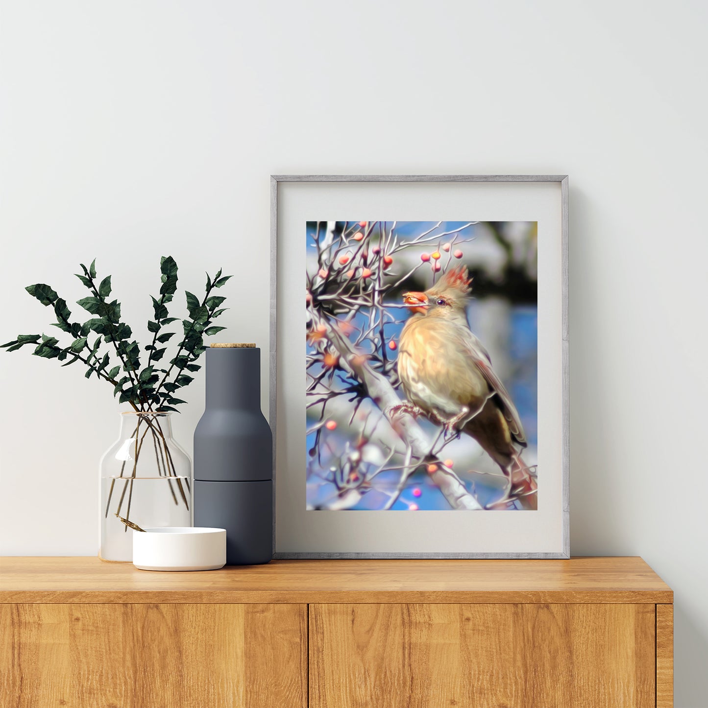 Cardinal Bird Nature Photo Print as Avian Wall Decor