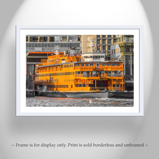 Staten Island Ferry Photo Wall Art – New York Harbor | NYC Art Gift | Battery Park