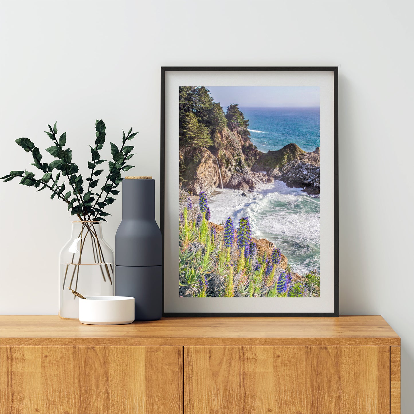 McWay Falls Big Sur Pacific Coast Highway Photography Print | California Gift Art Photo in Vertical Orientation