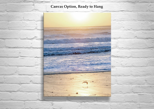 Beach Sunset on California Coast as Bold Colorful Art Photography