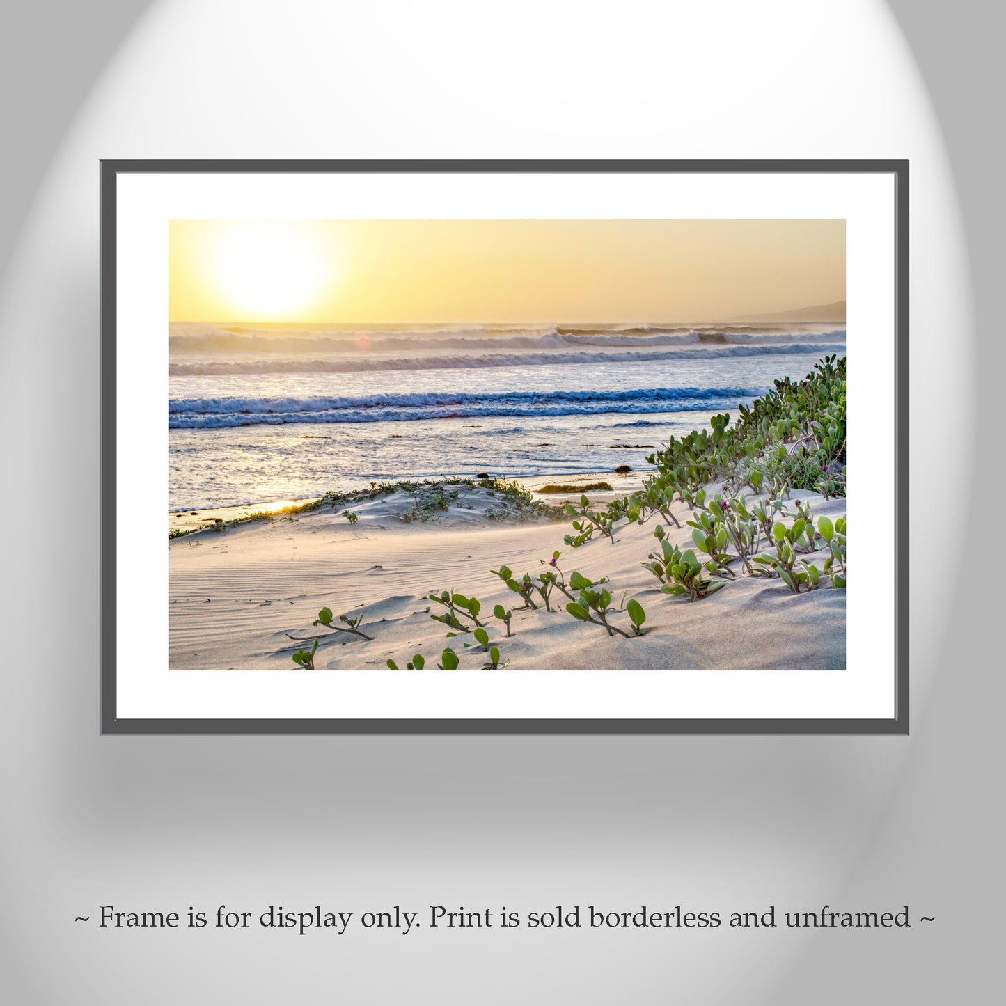 Jalama Beach Art Photography Print with Pacific Ocean Sunset | Big Sur California Art Gift