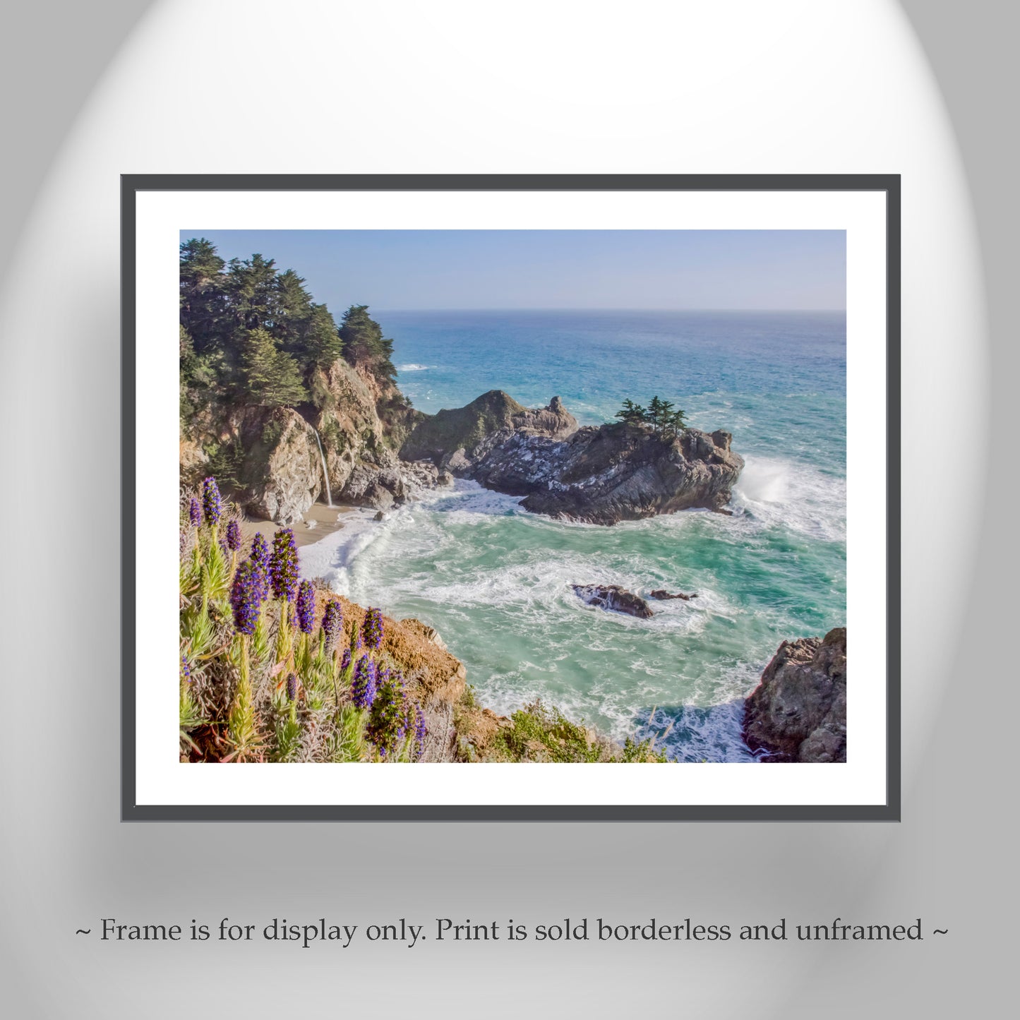 McWay Falls Big Sur Photography Art Print at California Coast | West Coast Beach Waterfall Picture as Home Wall Decor Gift