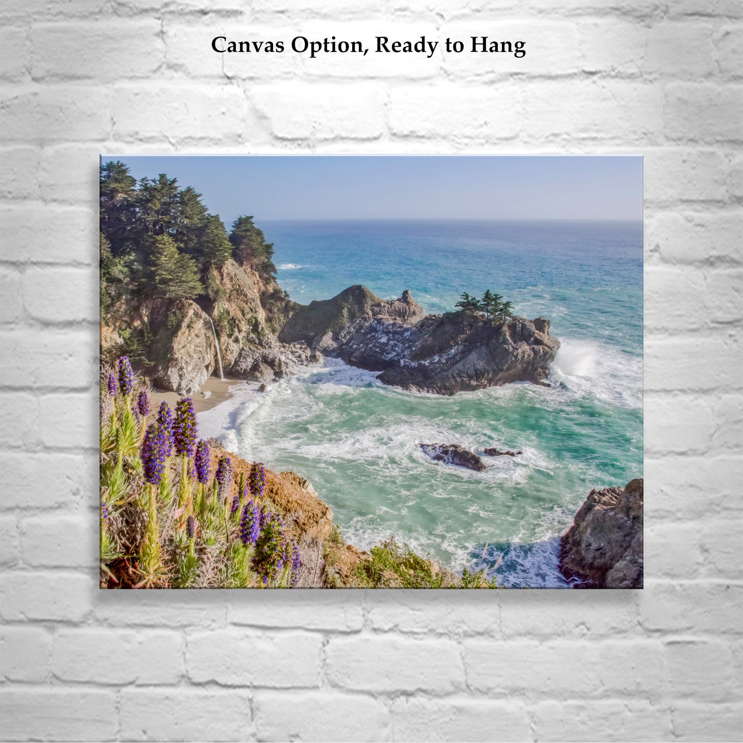 McWay Falls Big Sur Photography Art Print at California Coast | West Coast Beach Waterfall Picture as Home Wall Decor Gift