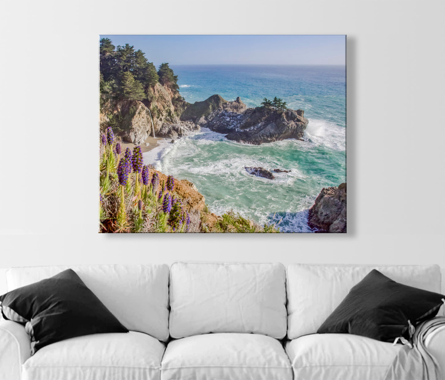 McWay Falls Big Sur Photography Art Print at California Coast | West Coast Beach Waterfall Picture as Home Wall Decor Gift