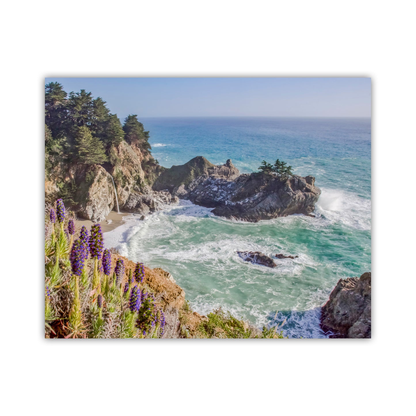 McWay Falls Big Sur Photography Art Print at California Coast | West Coast Beach Waterfall Picture as Home Wall Decor Gift