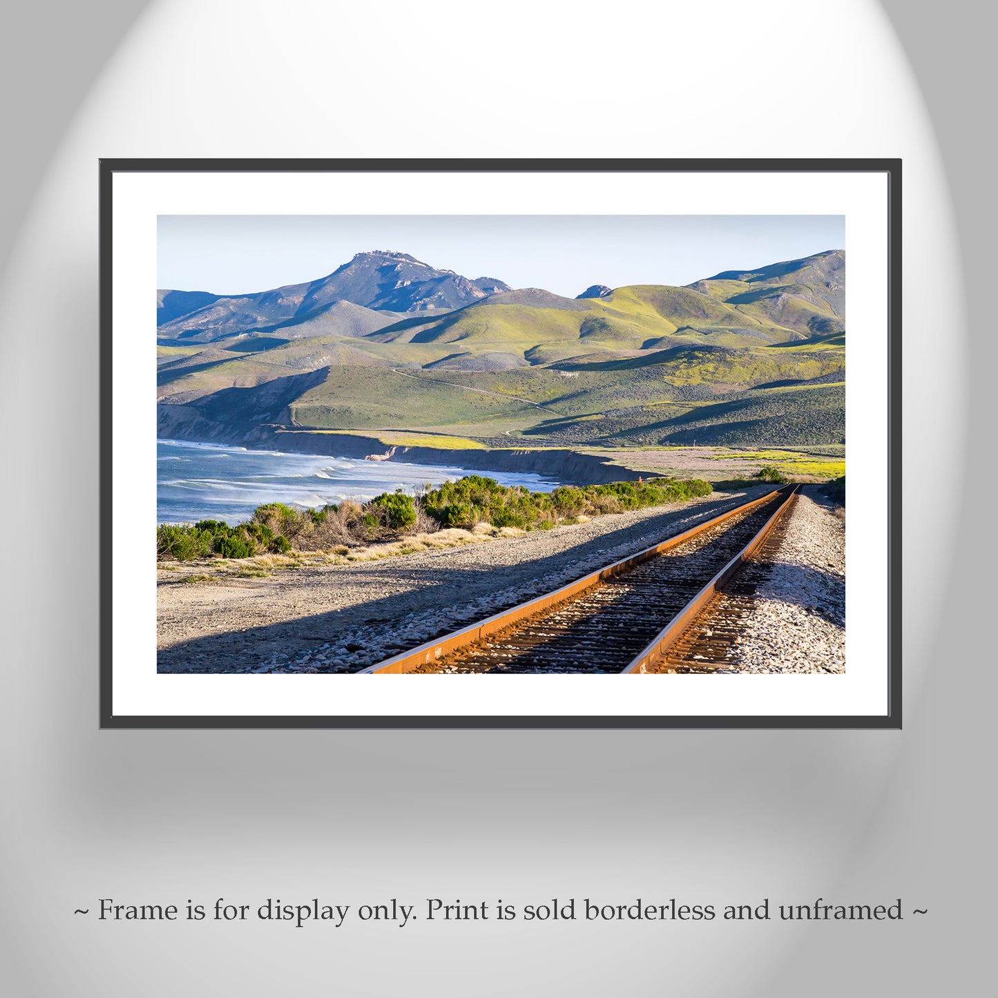 Jalama Beach, Lompoc Black and White or Color Photo – Big Sur Coast with Railroad Tracks & Vandenberg AFB | California Ocean Art Print Gift