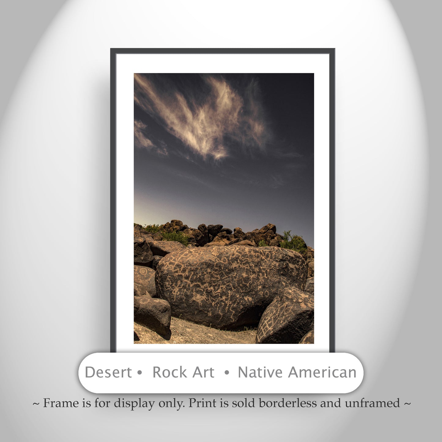 Native American Petroglyph Wall Art in Southwestern USA Desert for Sale