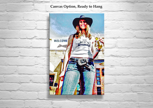 Western Cowgirl Portrait Art at Tubac Arizona