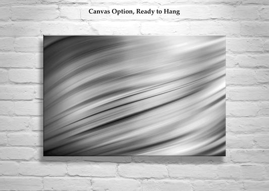 Fluid Abstract Canvas Print | Black & White Modern Wall Art