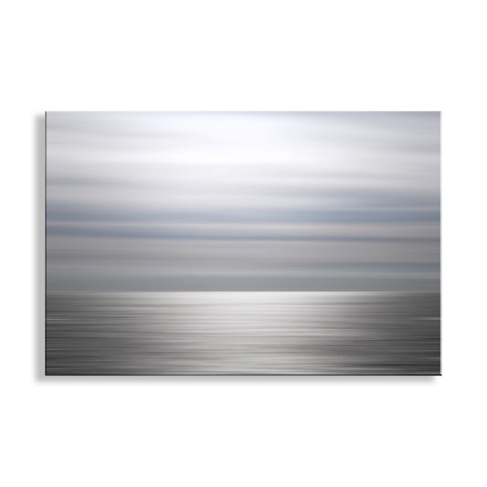 Abstract Ocean Canvas Art: Blue-Gray Contemporary Print