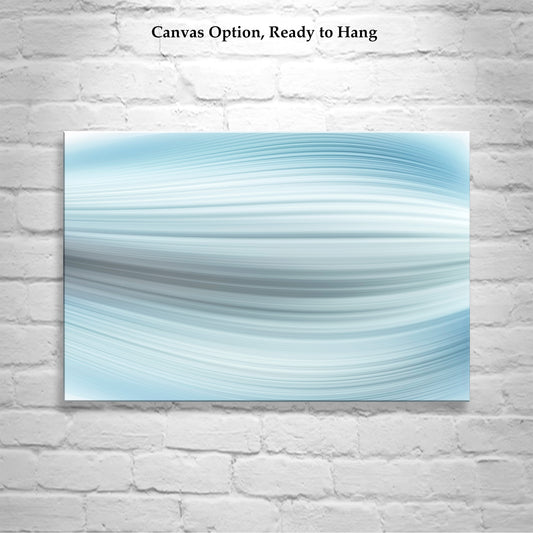 Abstract Pastel Blue Fine Art Canvas | Elegant Modern Decor