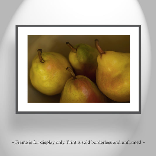 Pear Still Life Print | Elegant Food Photography Wall Art